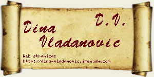 Dina Vladanović vizit kartica